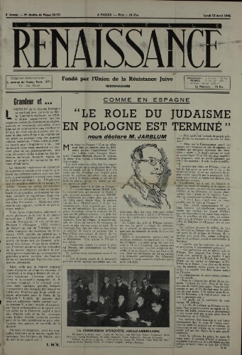 La Nouvelle Renaissance  N°50-51 (15 avr. 1946)
